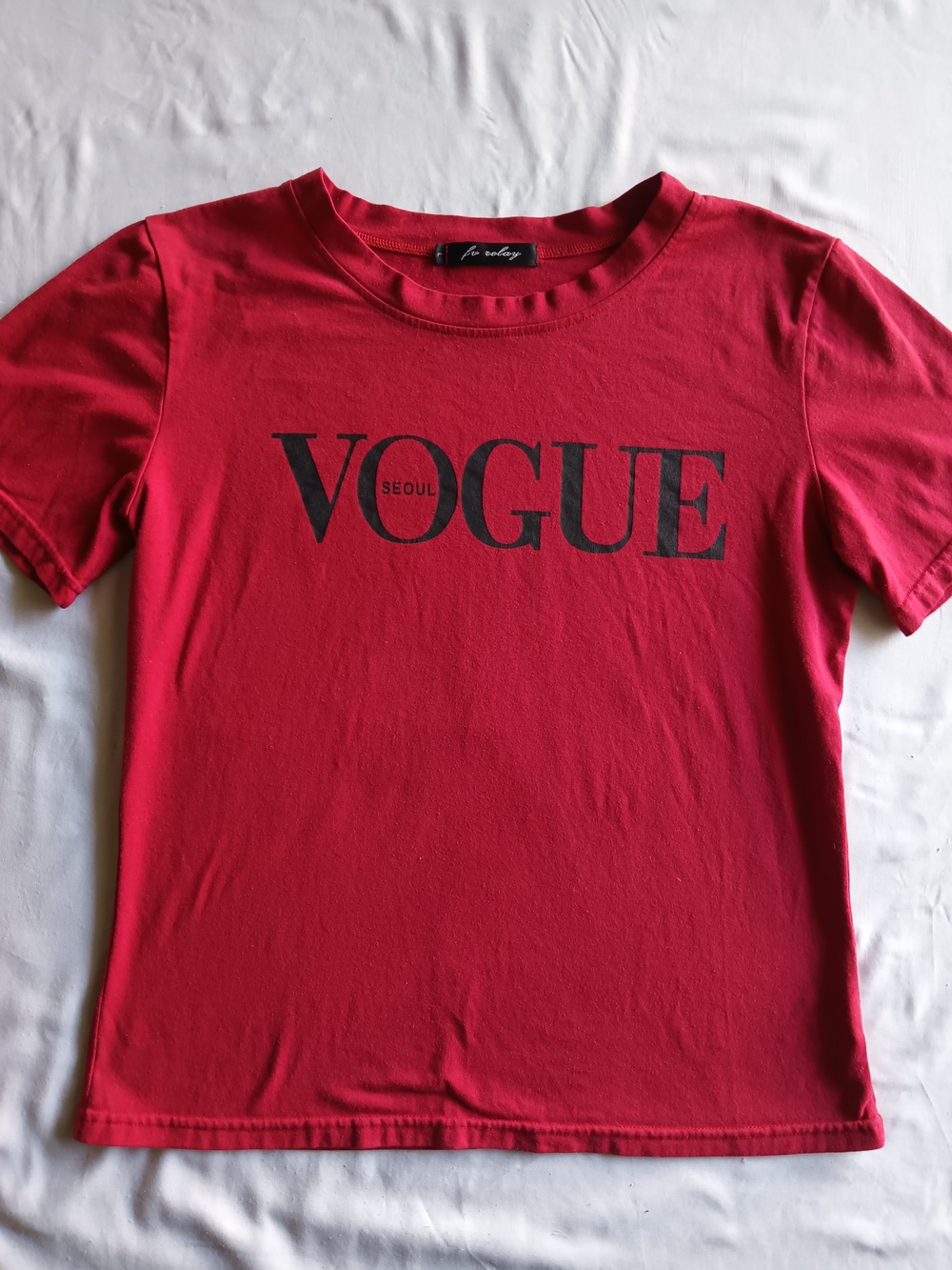 Vogue Seoul Red Graphic Tee - Women's Crewneck